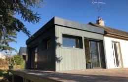 Extension bois avec terrasse