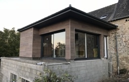 Extension bois bardage red cedar Mayenne
