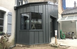 Extension bois bardage zinc Laval