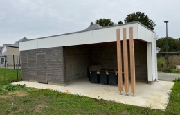 Pool house bardage Fundermax Changé