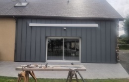 Réfection bardage aluminium joint debout Châtillon sur Colmont