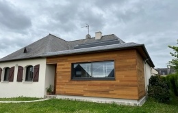 Extension bois avec bardage Red Cedar Mayenne