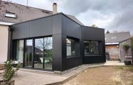 Extension bois bardage Fundermax Forcé
