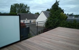 Terrasse bois exotique sur pilotis