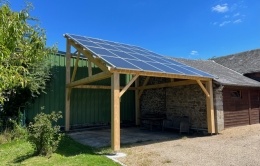 Creation d'un préau pour panneau photovoltaique
