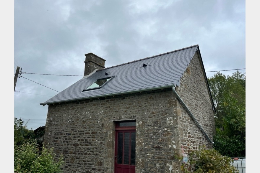 Couverture en ardoise fibrociment Saint Denis de Gastines