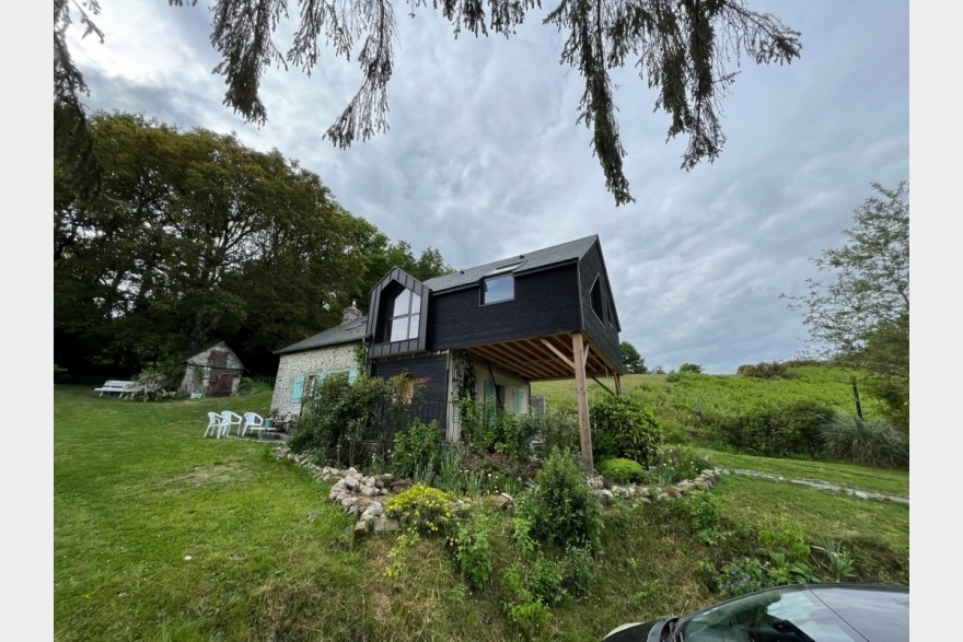 Extension bois sur pilotis Loupfougères
